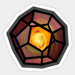 Galaxy space geometry concept: Platonic solid Sticker